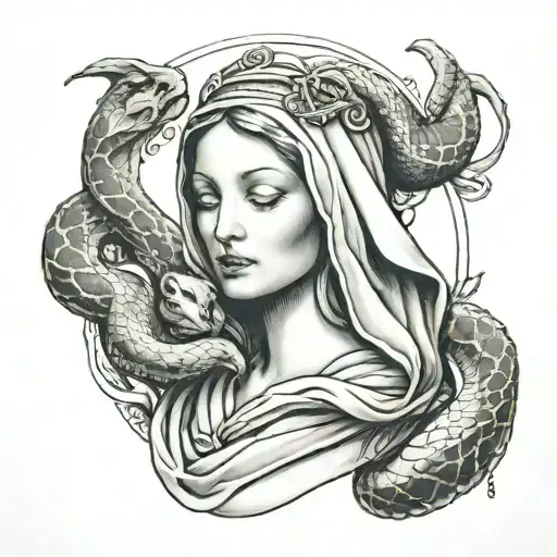 Mary With Snake Wrapped Bible