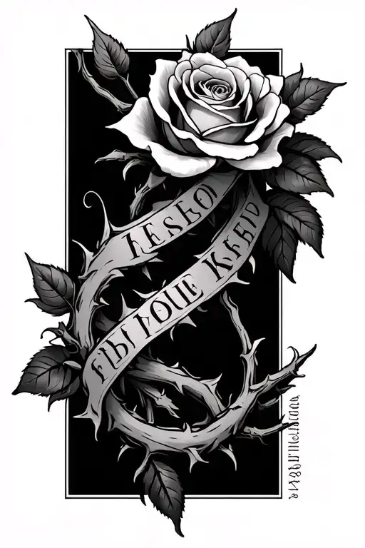 My Childrens Names Intertwined In Rose Thorns Wrapped