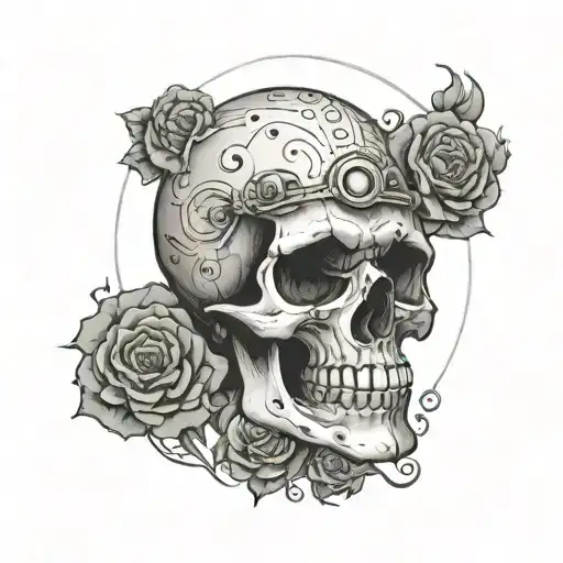 Skull With Circle Around It
