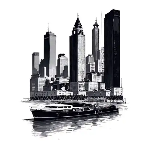 New Orleans Sky Line Art