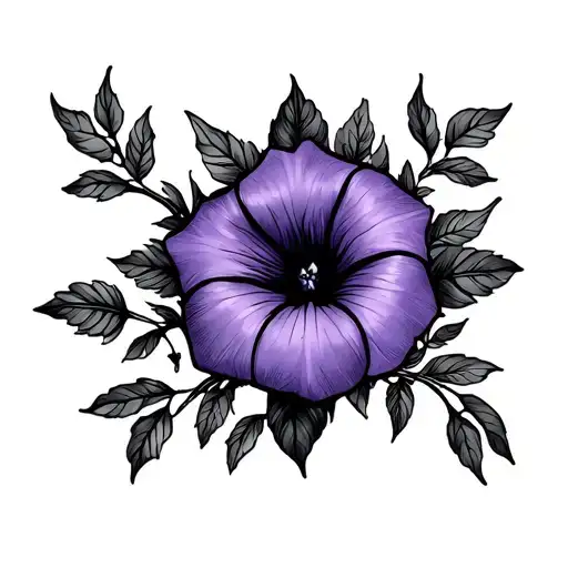 Star Outline Violet And Morning Glory Vine