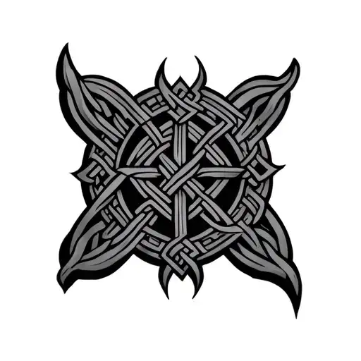 Thor Norse Viking Knotwork Design Featuring