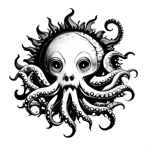 Sun With Octopus Tentacles