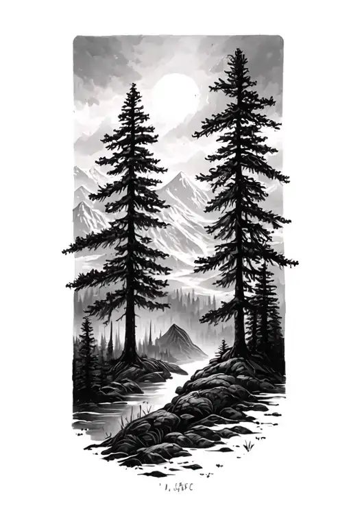 Forest And Mountains Inside