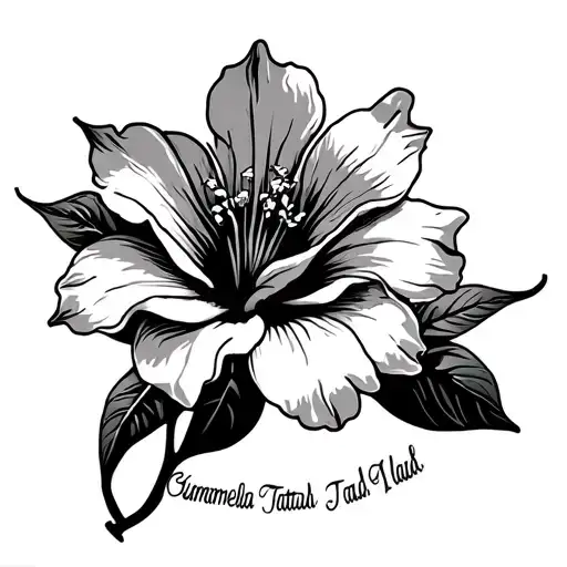 Gumamela Flower With Filipino Sun And Last Name Tatad