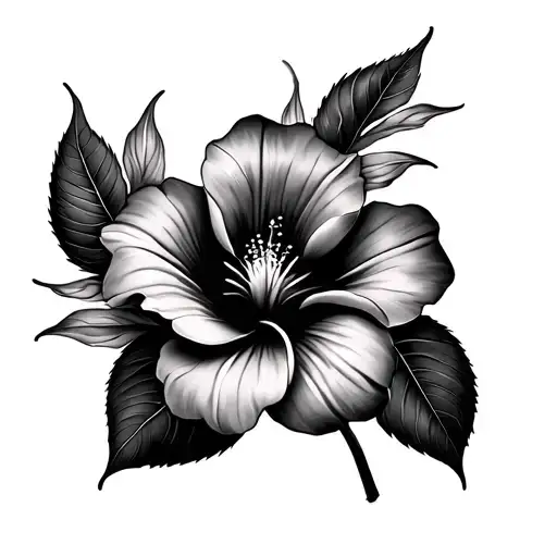 Gumamela Flower With Filipino Sun