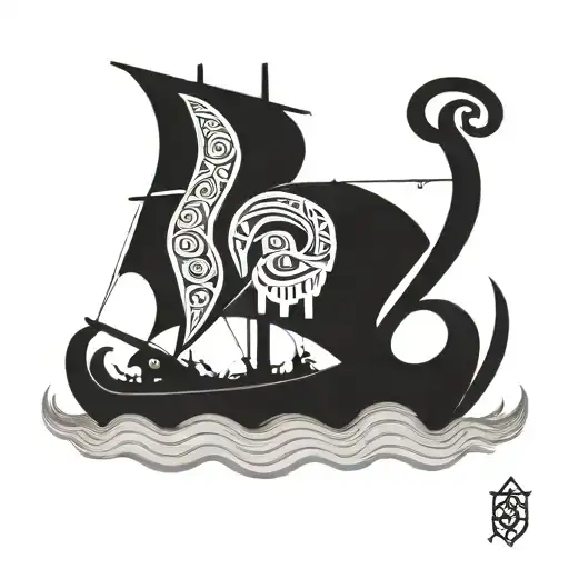 Viking Longboat Runic Symbol