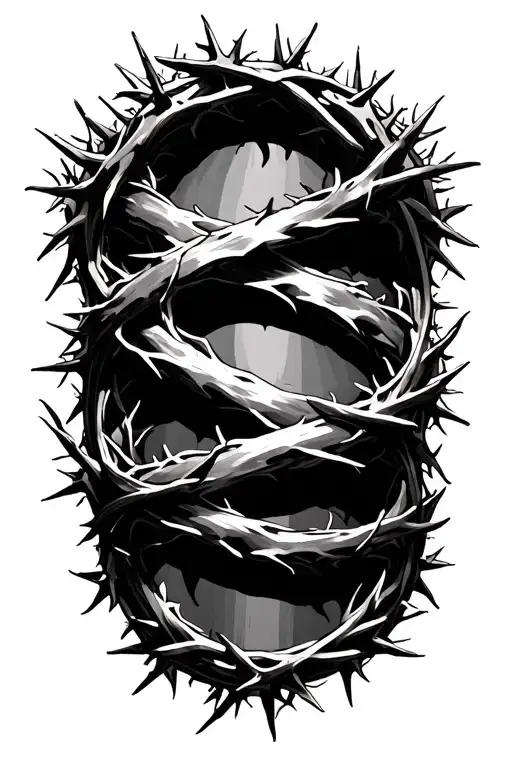 Semicolon Crown Of Thorns Wrapped