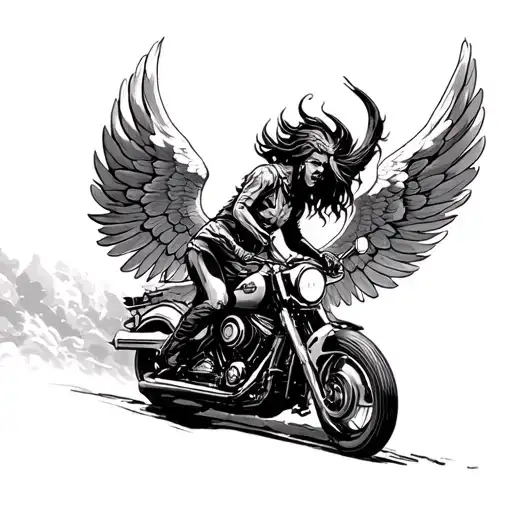 Ride Faster Than Your Demons And Never Faster Than Your Guardian Angel Can Fly