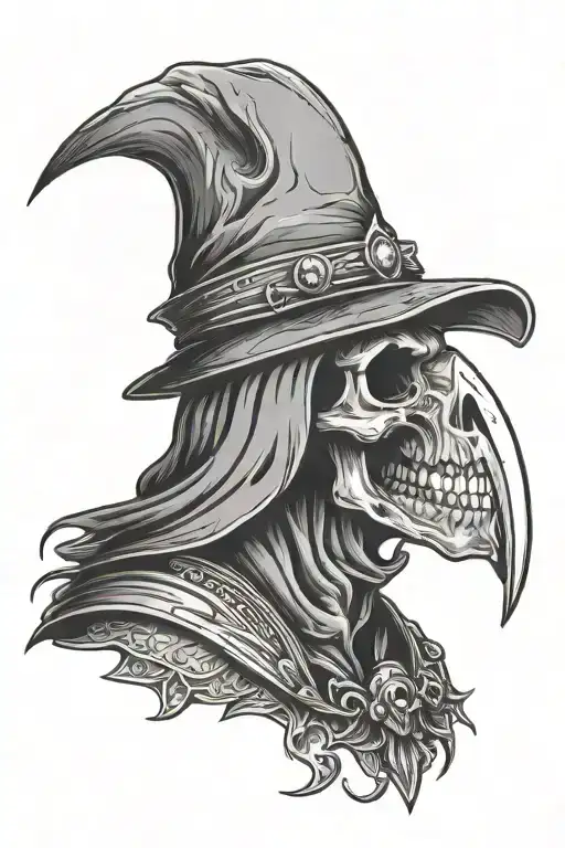 Crow Skull Plague Doctor Wing