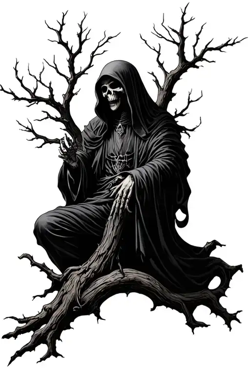 Grim Reaper Tree Grave