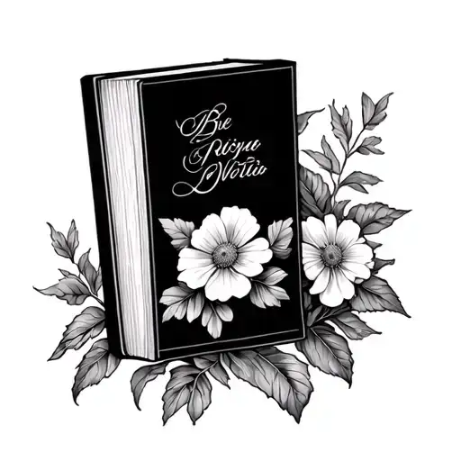 Book And Fine Flowers Growing