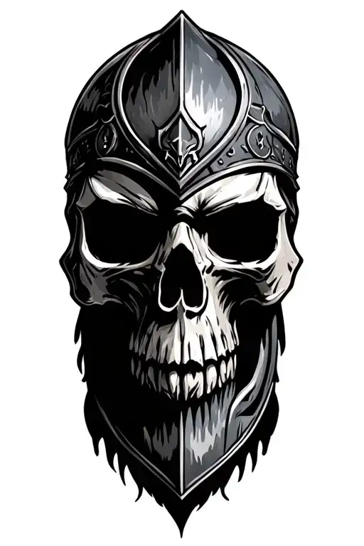 Skulls Vikings Warrior Black