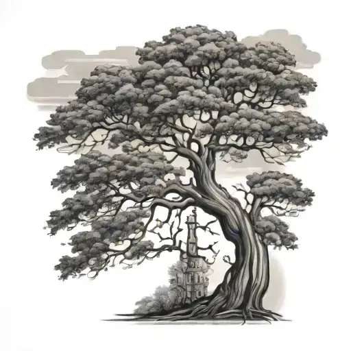 Tall Skinny Sypress Tree