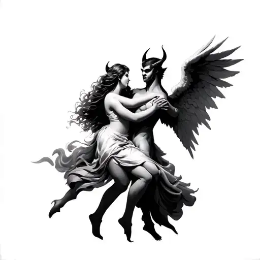 Angel And Devil Dancing