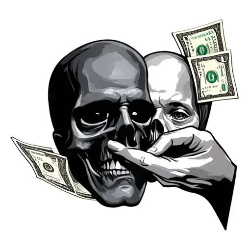 2 Faced Angle Holding Money