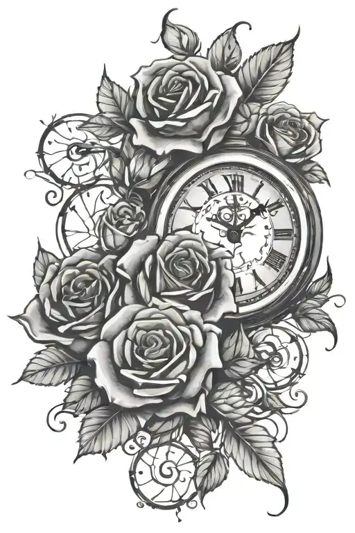 Broken Clock And Roses