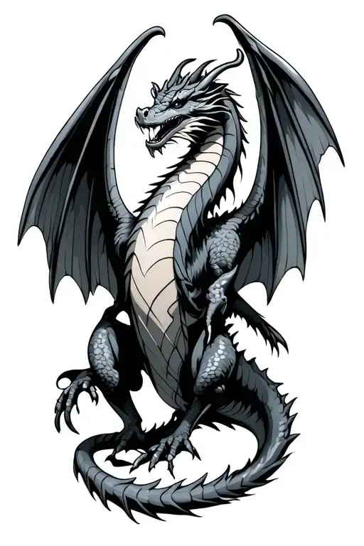 Western Dragon With Wings