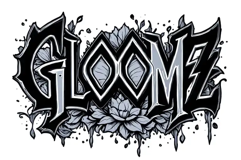 The Name Gloomz With Gloomy Background