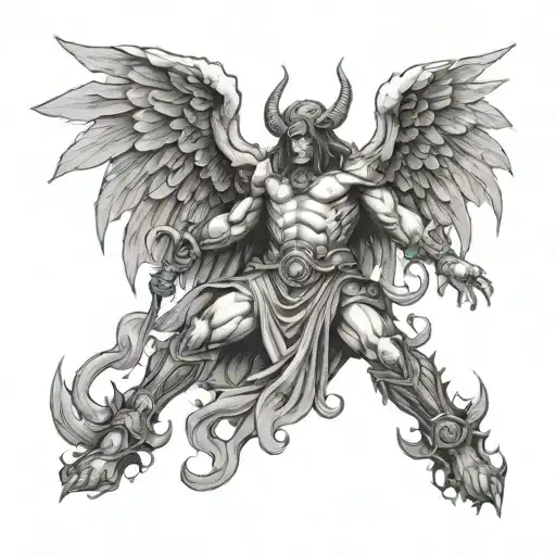 Demon Stepping On Saint Michael Archangel