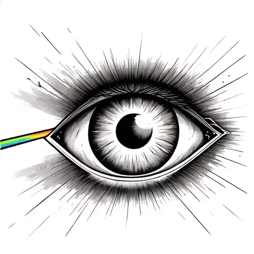 Dark Side Of The Moon Pink Floyd Logo And The Psychadelic Eye Inside