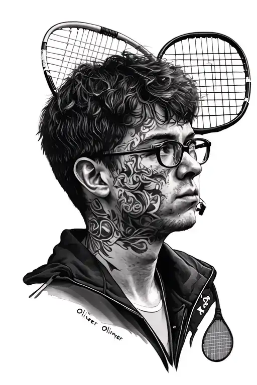 Oliver Tree And Badminton Racket