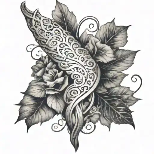 A Vine Wrapping Around The Forearm With Verses On It