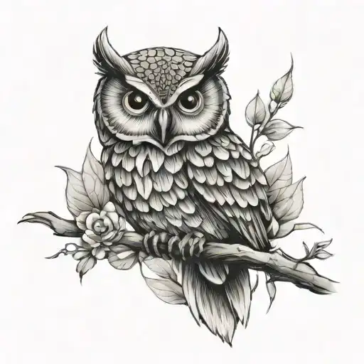 Crystals With Owl Perched On Top