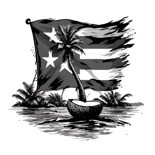 Coconut Tree Puerto Rican Flag Incorporated