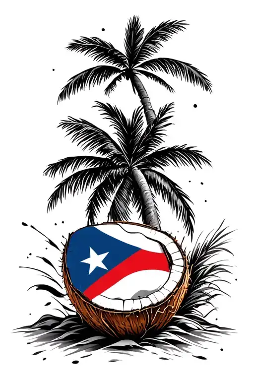 Coconut Tree Puerto Rican Flag Incorporated