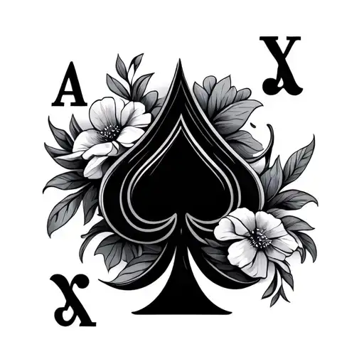 Ace Of Spades Floral Patterns