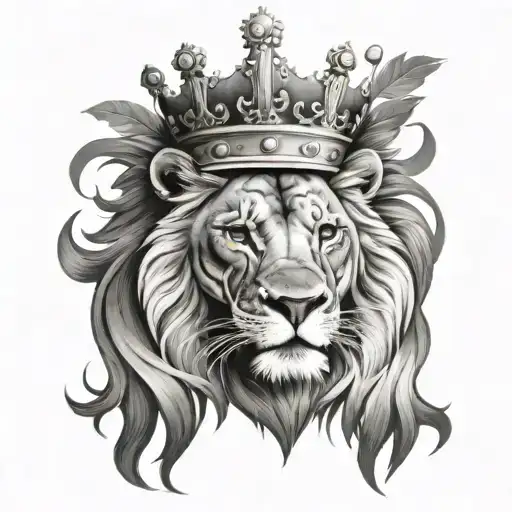 Lion Wearing Crown