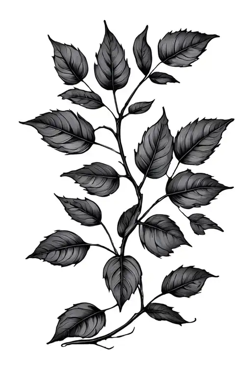 Vine Fine Lines Few Leaves