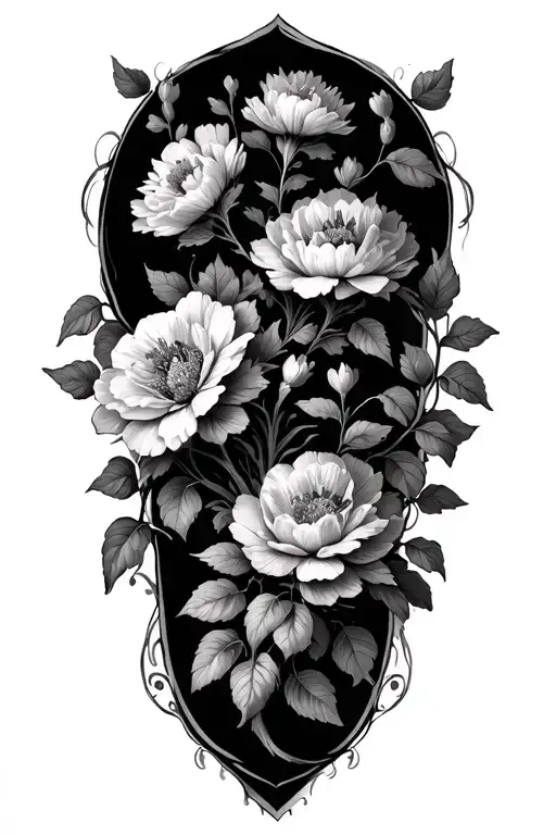 Vines And Flowers Growing