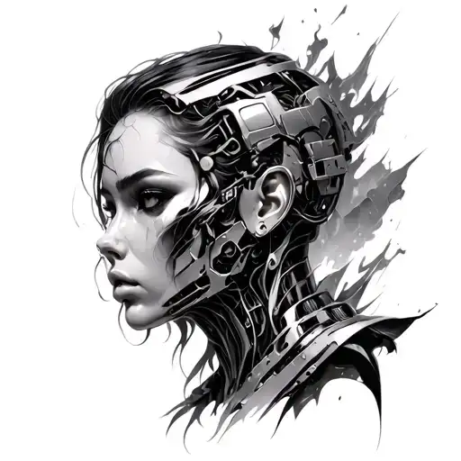 Metallic Cybercilism But With A Shaded Background Like Its 3D