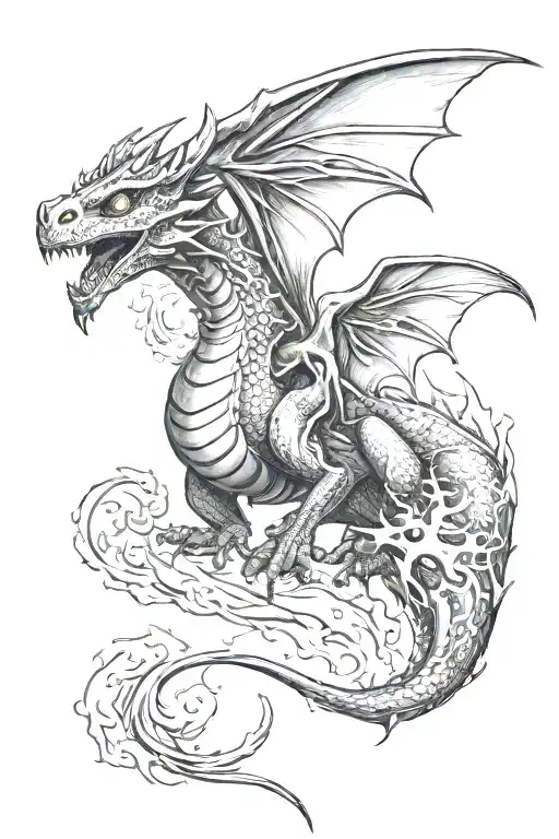 Toothless Dragon Breathing Fire