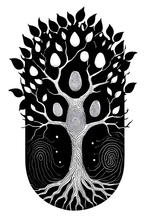 Tree Of Life With 3 Fingerprints