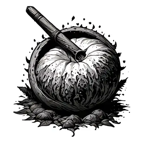 Hoe To Dig Ground And Symbol Eternity