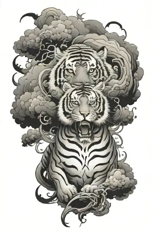 Tiger Full Body Mythical Cloud Storm Bonten