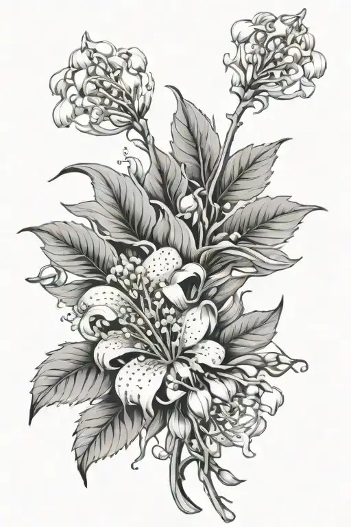 Lily Of The Valley And Chrysanthemum Flowers