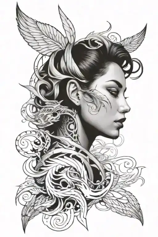 Female Human Face Morphing Into An Animal