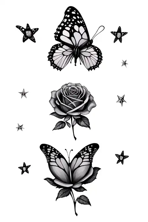 Rose Stars Butterfly