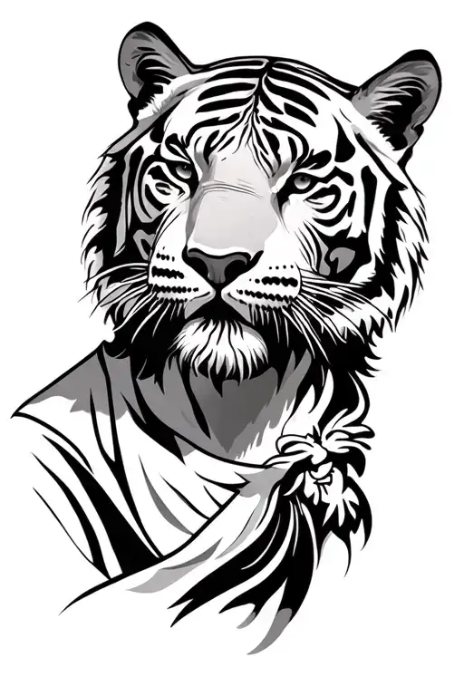 White Tiger And Jesus Christ