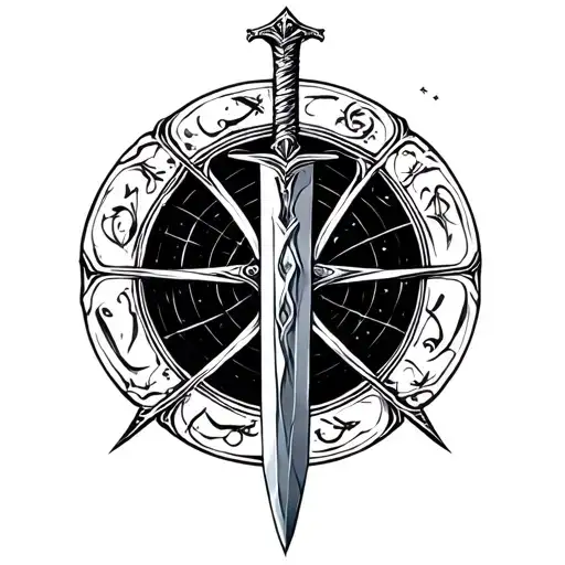 Libra Zodiac Sign Sword