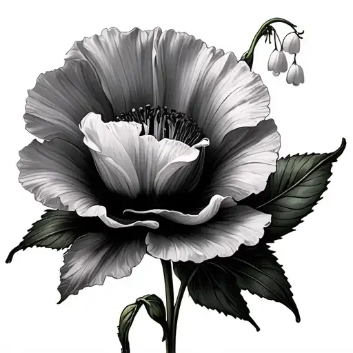 Lily Of The Valley And Poppy