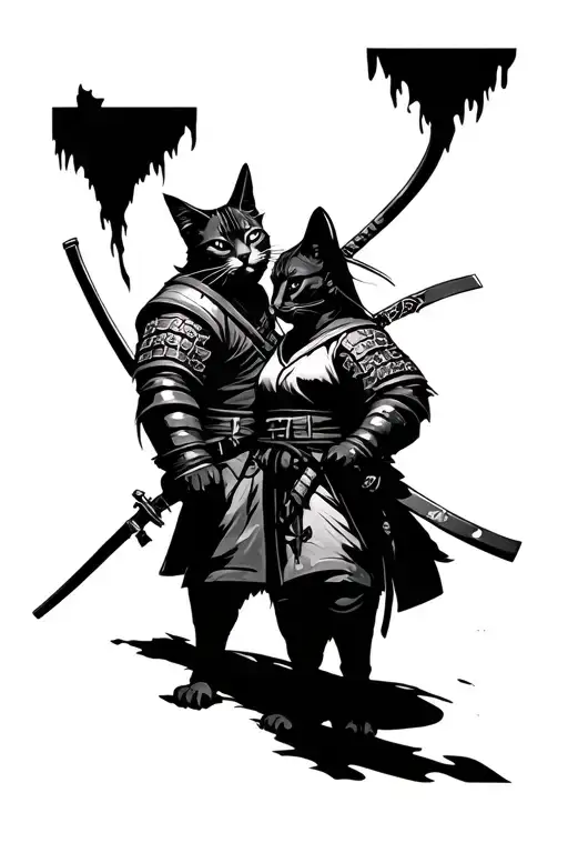 Catana And Samurai On A Phone