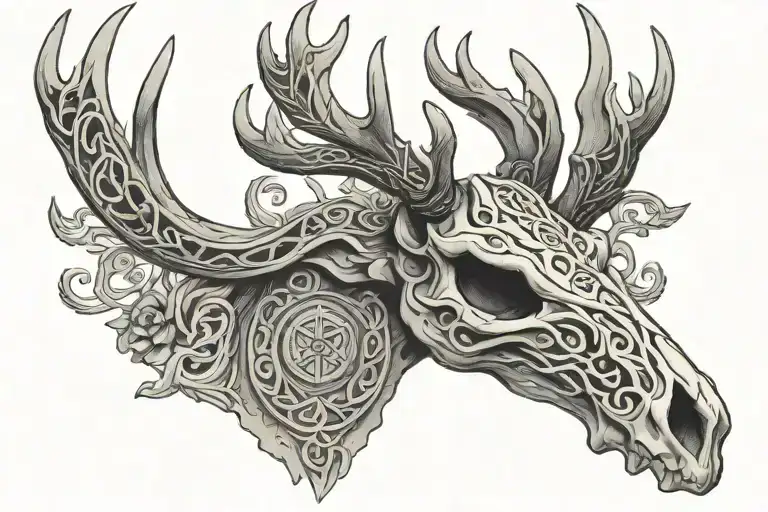 Celtic Deer Skull