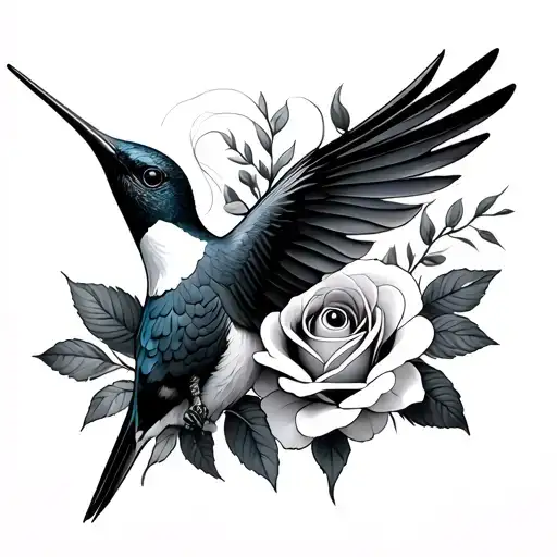 Colibri With A Rose And An India Eyelet