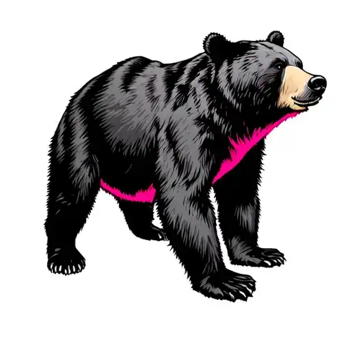 Bear With Pink Behind