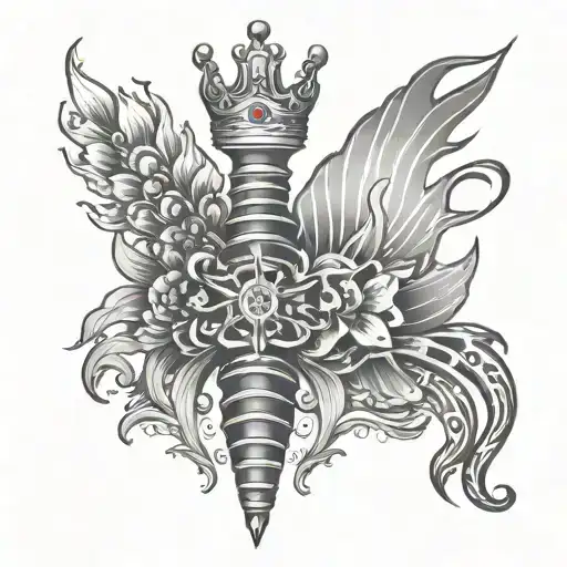 Chiropractic Symbol Spine Crown